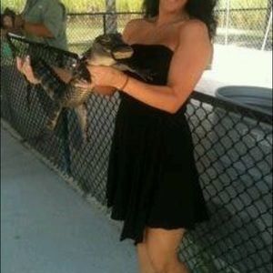 Strapless Handkerchief Hem Dress