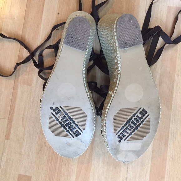Seychelles wedges SZ 7 Lace up brown ribbon - Picture 4 of 4