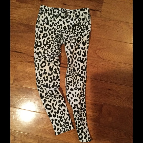Cute leopard print Justice leggings - Picture 1 of 2