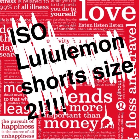 ISO lululemon shorts size 2 under $25