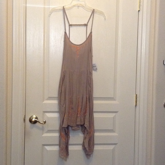 NWT Free People embroidered medallions slip dress