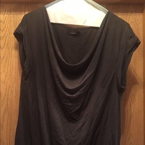 Grey Scoop Neck Top, Size L