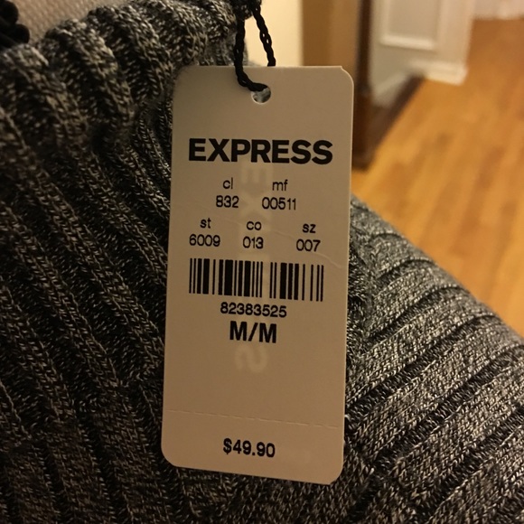 Express Sweaters - Gray ribbed turtleneck sweater. Express Sweaters - Gray ribbed turtleneck sweater.