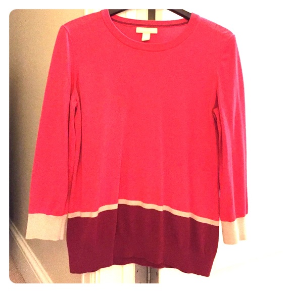 BR silk and cotton crewneck pink sweater