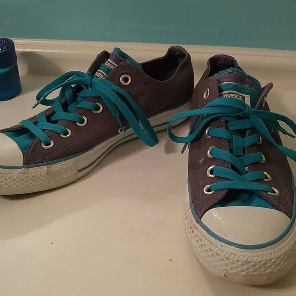 Blue and Gray Converse