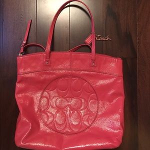 Large Pink Coach Tote/Purse