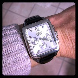Coach leather watch