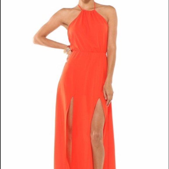NWT Lovers + Friends Smokin Hot Tangerine Dress XS