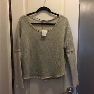 Grey Free People sweater, nwt.