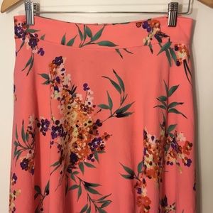 Pink and floral flirty skirt