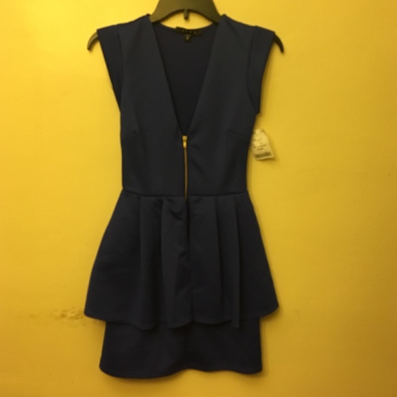 Sexy royal blue peplum dress. Size small.