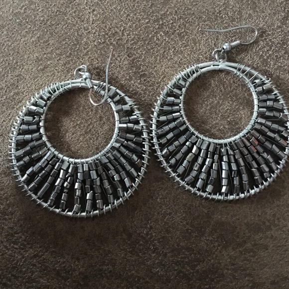 Silver earrings