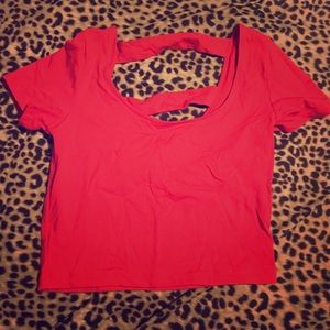 Crop top never worn, red size small