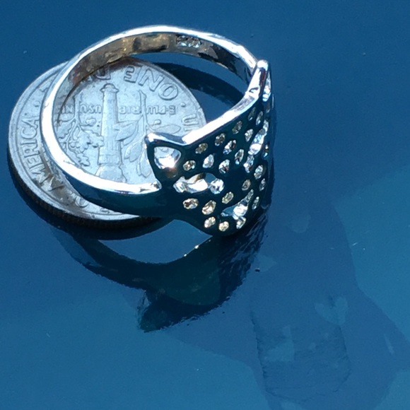 Sterling silver plated wild cat ring - Picture 2 of 4
