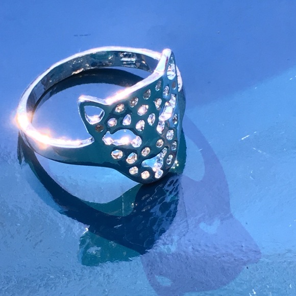 Sterling silver plated wild cat ring - Picture 3 of 4