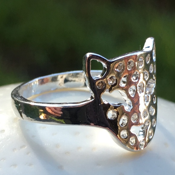 Sterling silver plated wild cat ring - Picture 4 of 4