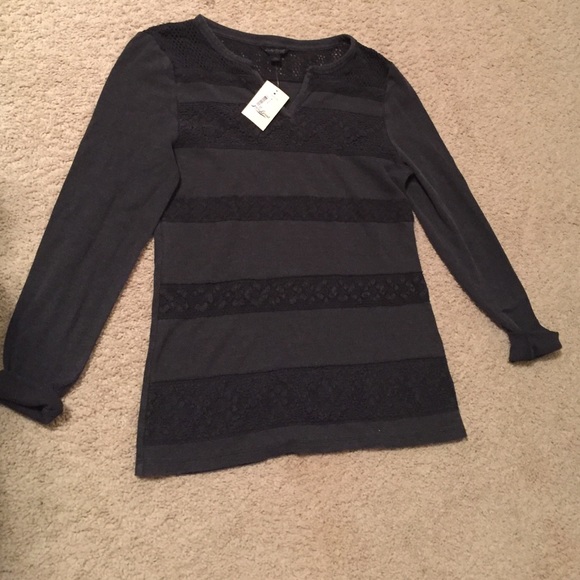 Grey and lace sweater