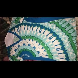 Tye dye scrub top