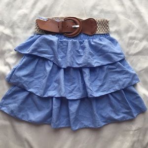 Rue 21 belted ruffle skirt