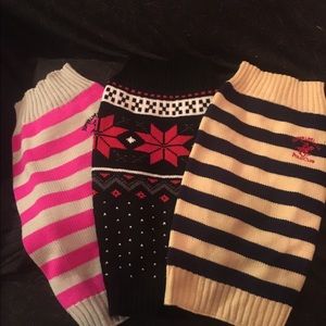 Set of 3 dog sweaters