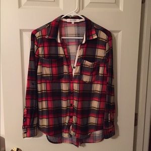 Eden & Olivia- Plaid button down