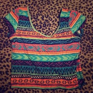 Aztec pattern crop top