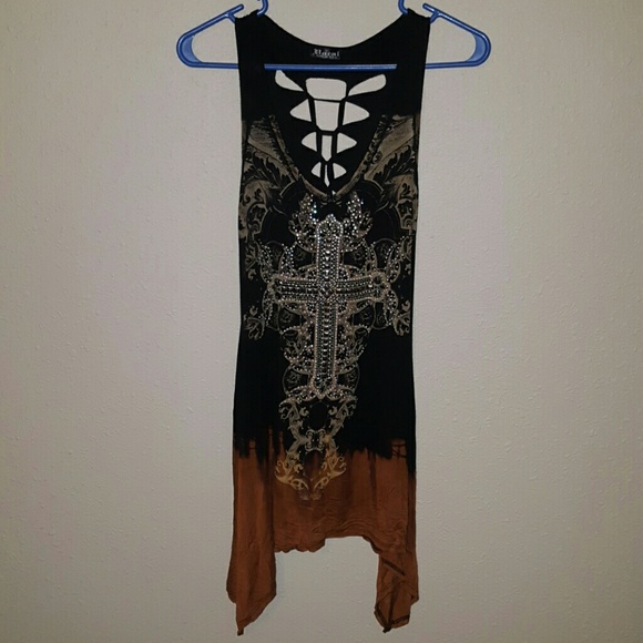 Gorgeous Western Style Top With Rhinestones