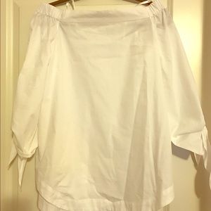 Tie sleeve off the shoulder top