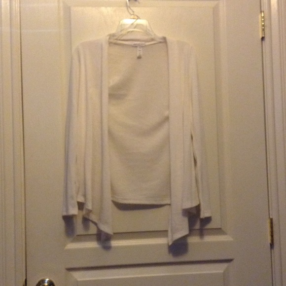 White cardigan