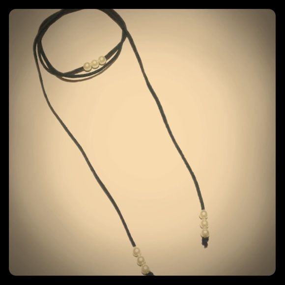 Chocolate Brown Suede Wrap Choker Necklace - Picture 2 of 2