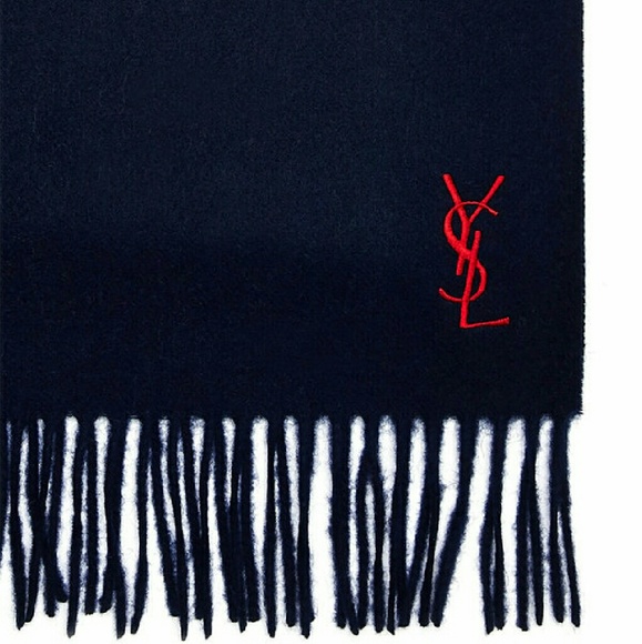 🎉HPx2!!! "🎉 YVES SAINT LAURENT Logo Wool Scarf - Picture 2 of 3