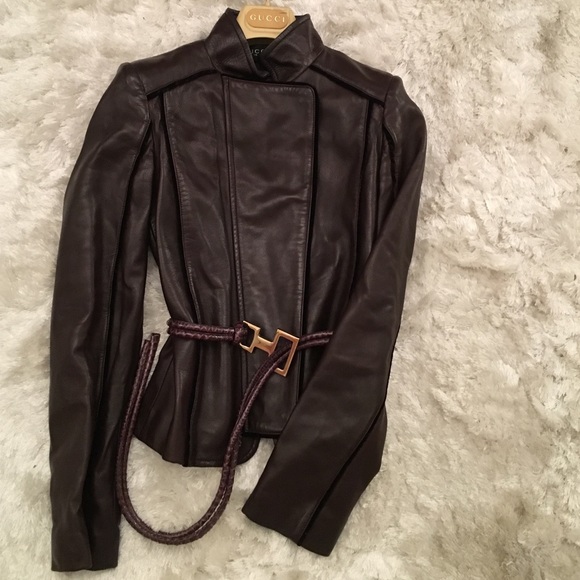 Authentic Gucci leather jacket xs