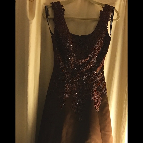 Lillie Rubin/Cassandra Stone Satin Formal Dress