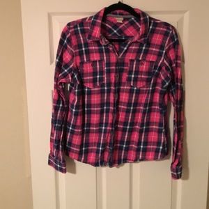 Target Mossimo Plaid Button Up Top