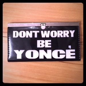 Black and white Be Yonce  wallet