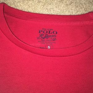 Red polo Ralph Lauren long sleeve