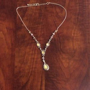 Silver gemstone necklace