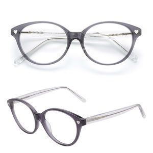 Gray/Clear Round Frames