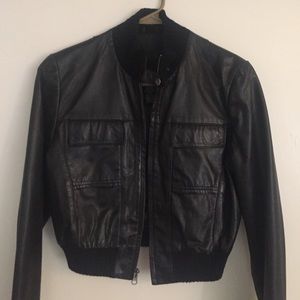 Vintage Guess Genuine Leather Moto Jacket