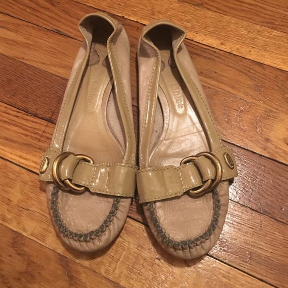 Chloe nude loafer / flat