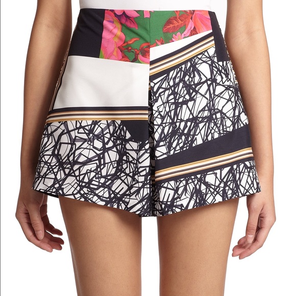 🌺 Clover Canyon High-Waist Scribble Shorts XS