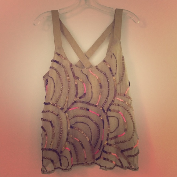 NWT Free People Sequin Tank size XS