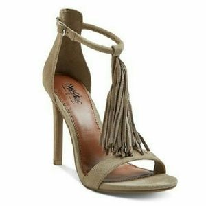 MOSSIMO Fringe T-strap 4 Inch Heel