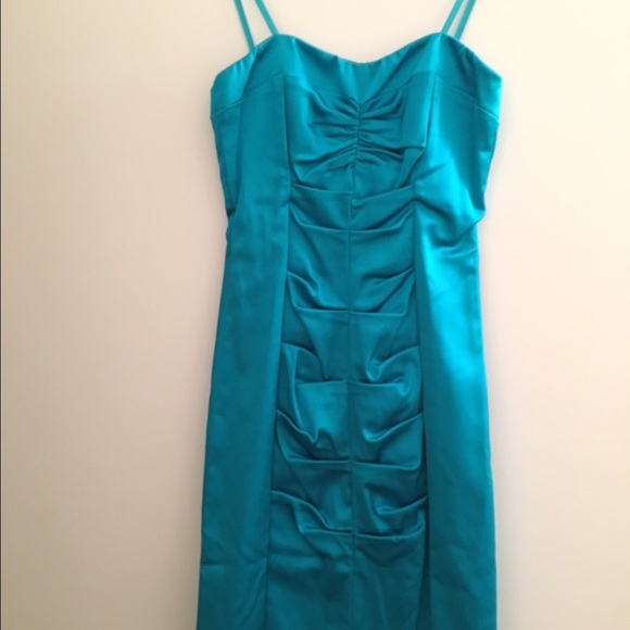 Cache turquoise satin dress