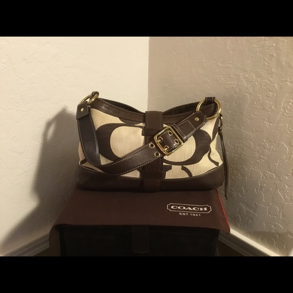 Coach Brown and Cream Linen Satchel Set SALE❤❤❤❤ - Picture 2 of 4