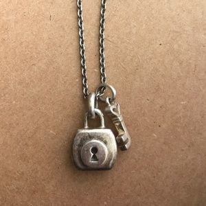 Coach lock & key necklace