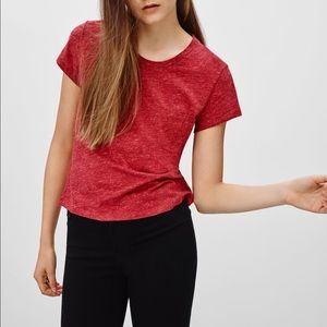 Aritzia Talula Red Ashlar T Shirt