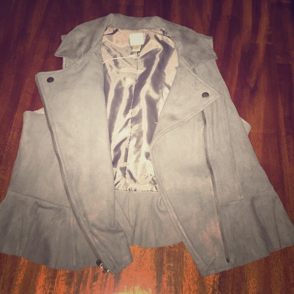 LC Lauren Conrad Jackets & Blazers - FLASH SALE!!!!!NWT Lauren Conrad Slate suede vest