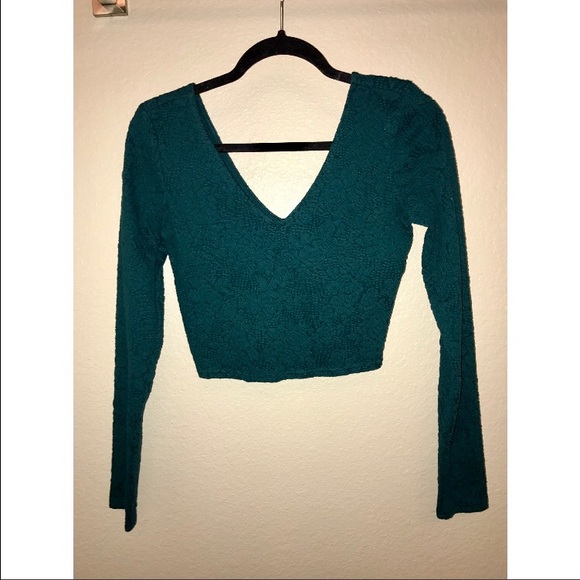 Olive Green Forever 21 Crop Top