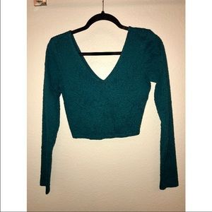 Olive Green Forever 21 Crop Top